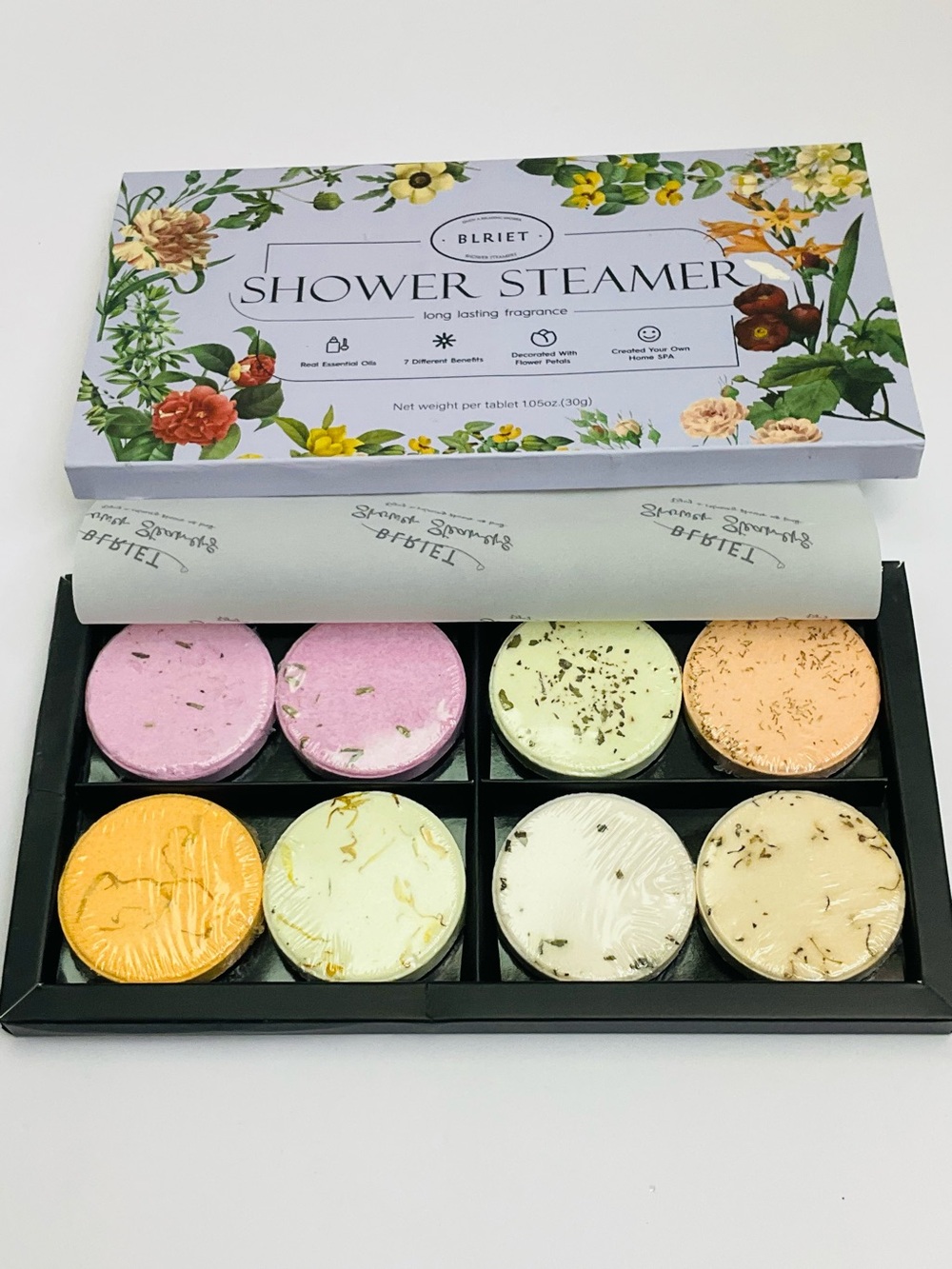🌼4/$10🌼 NIP 8pc Shower Steamer Bath Tablets Boxed Aromatherapy Set